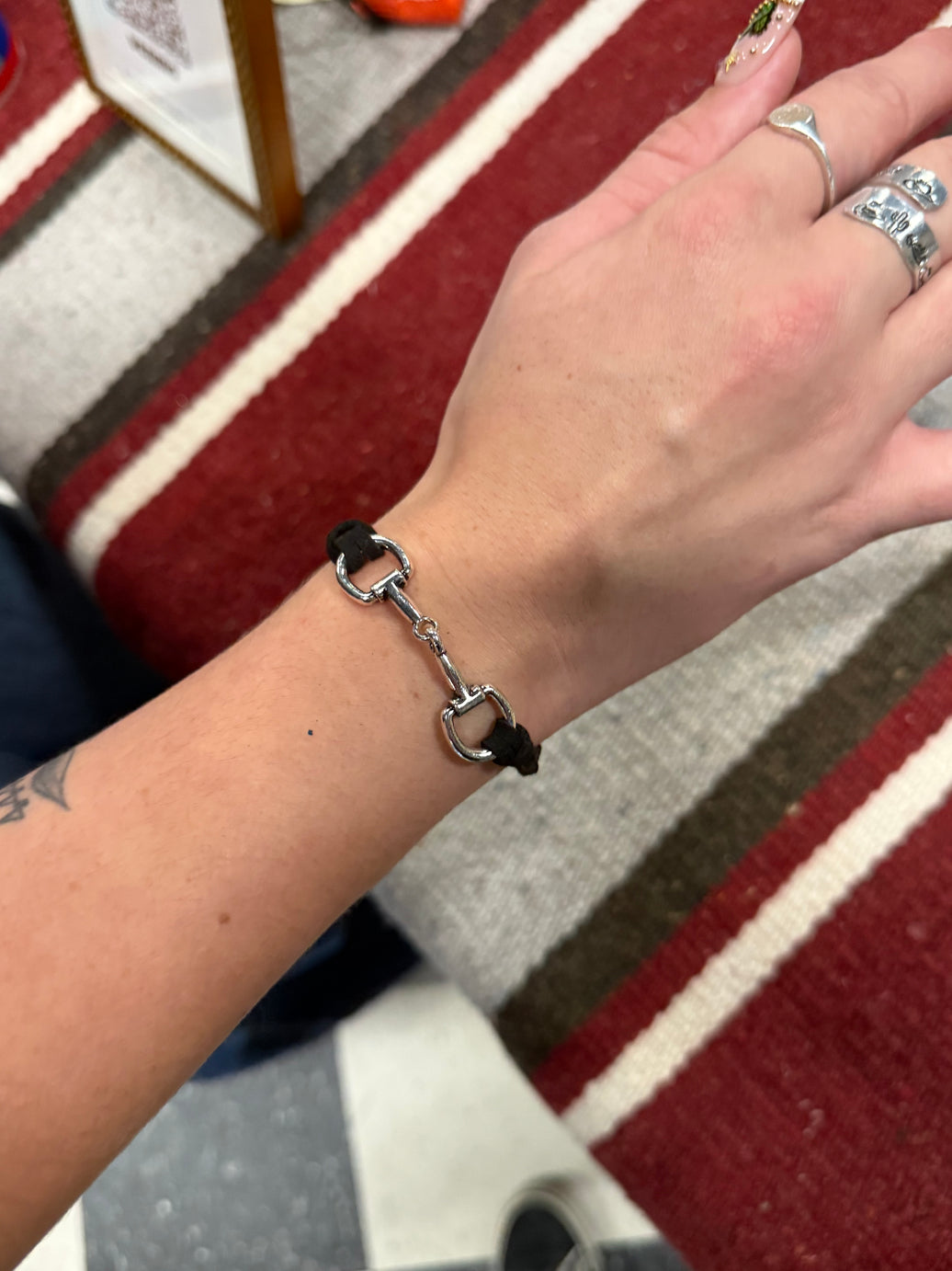 Snaffle Bit Cord Bracelet