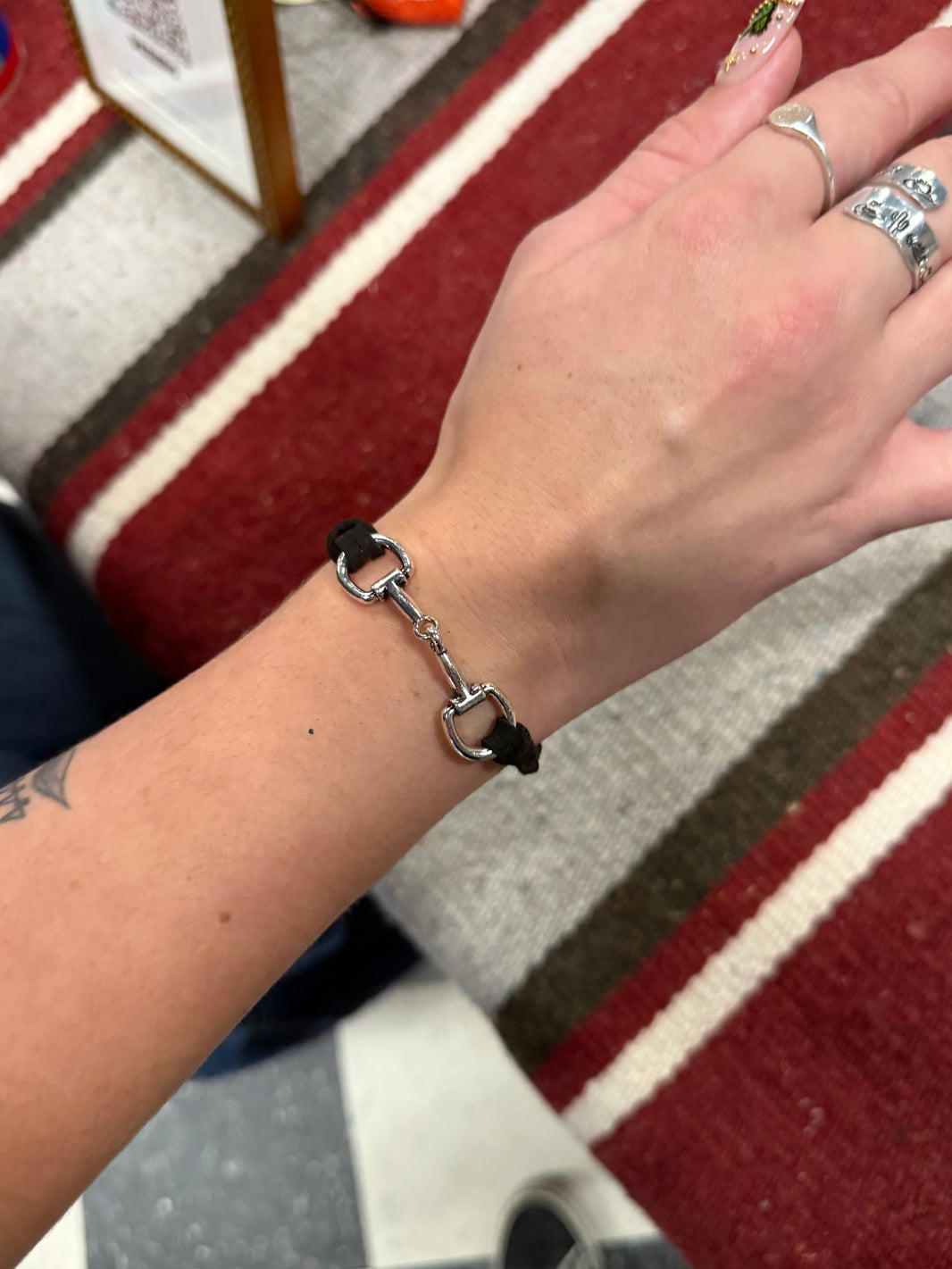 Snaffle Bit Cord Bracelet